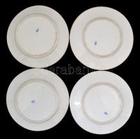 4 db Herendi petrezselyem mintás csésze, kézzel festett, jelzett, sérült, m: 6,5 cm. 2 db hozzá illő...