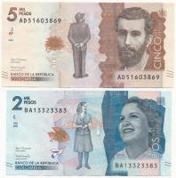 Kolumbia 2017. 5MP + 2018. 2MP T:I,III vasalva Colombia 2017. 5 Mil Pesos + 2018. 2 Mil Pesos C:UNC, F ironed