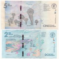 Kolumbia 2017. 5MP + 2018. 2MP T:I,III vasalva
Colombia 2017. 5 Mil Pesos + 2018. 2 Mil Pesos C:UNC...
