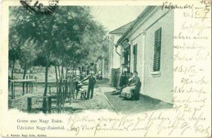 1903 Nagyzsám, Großscham, Sama, Jamu Mare; utca. J. Parsche kiadása / street (EK)