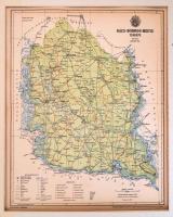 1893 Bács-Bodrog vármegye térképe,1:600.000, tervezte: Gönczy Pál, Pallas Nagy Lexikona, Bp., Posner, paszpartuban, 28x23 cm