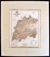 1893 Árva vármegye térképe, 1:300.000, tervezte: Gönczy Pál, Pallas Nagy Lexikona, Bp., Posner, pasz...