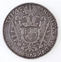 1645K-B Tallér Ag "III. Ferdinánd" Körmöcbánya (28,27g) T:2,2- kis rep., ü. / Hungary 1659...