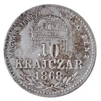 1868KB 10kr Ag "Magyar Királyi Váltó Pénz" T:1,1- patina
Adamo M10.1