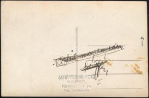 cca 1937 Tartalékos hadnagy fotója, kitüntetésekkel, karddal, fotólap, Schäffer Gy. Fotó bélyegzésse...