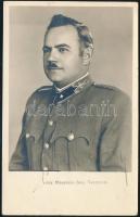 cca 1930-1940 Katonai lelkész fotója, fotólap, Veszprém, vitéz Mészáros műterméből, 13x8 cm