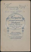 cca 1890 Komócsy József (1836-1894) költő, író, a Petőfi Társaság alelnökének portréja, Benczúr Gyul...