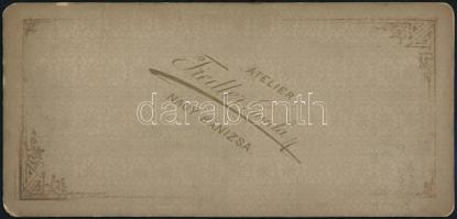 cca 1880 Nagykanizsa, városkép, keményhátú fotó Fiedler Gyula nagykanizsai fényképész műterméből, ki...