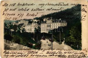 Mariánské Lázne, Marienbad; Rudolfshof / spa, baths, trams. Hermann Seibt (Rb)