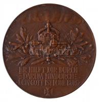 Német Birodalom 1914. "Isten velünk van" Br propaganda plakett. Szign.: Mayer (60mm) T:1-,...