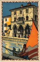 1913 Split, Spalato; Gemeindehaus. Oesterreichische Adria Ausstellung Officielle Postkarte A8. Kilophot GMBH / Austrian Adria Expo, town hall, litho s: Kalmsteiner (EK)
