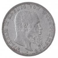 Német Államok / Württemberg 1895F 5M Ag II. Vilmos Freudenstadt (27,69g) T:2- ü. / German States / Wurttemberg 1895F 5 Mark Ag Wilhelm II Freudenstadt (27,69g) C:XF ding Krause KM# 632