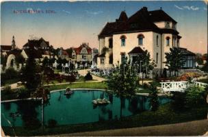 1915 Dzierzoniów, Reichenbach i. Schlesien; villas, houses, park + Königliches Reserve-Lazarett Reichenbach i. Schl. (EK)