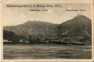 1922 Wien, Vienna, Bécs XIX. Kahlenbergerdorf a. d. Donau, Kahlenberg, Leopoldsberg / general view (Rb)