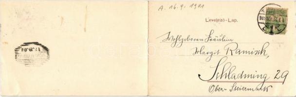 1901 Temesvár, Timisoara; Gyárváros, Andrássy út, villamosok, zsinagóga. Polatsek-féle kiadása, kiha...