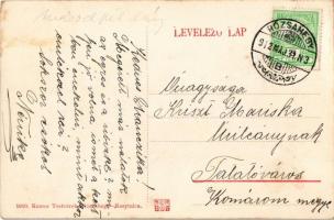 1912 Rózsahegy, Ruzomberok; vasútállomás. Komor testvérek kiadása / Bahnhof / railway station