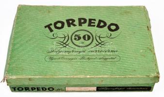 Régi kartondoboz "Torpedo 50 m. selyemfényű varrócérna. Újpesti Cérnagyár. Budapest. Nagyatád&q...