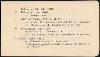 1917 Nemzeti hajós Egylet tagjainak névsora, 43p