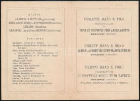 Haas Fülöp és Fiai Cs. és Kir. Udvari Szállítók Szőnyegek és Bútorszövetek Raktára Budapest Gizella ...