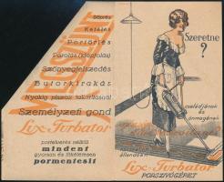 Lux-Turbator porszívó gép kinyitható reklámja