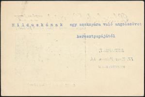 Blaschek Conrád angol és francia (Budapest IV. Veres Pálné 16.) divatszalon reklámkártyája