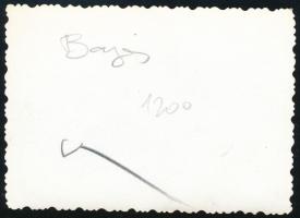 cca 1950 Baja, városrészlet, fotó, 6×8,5 cm