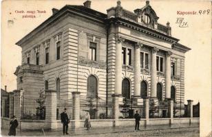 1908 Kaposvár, Osztrák-magyar bank palotája. Gerő Zsigmond kiadása (Rb)