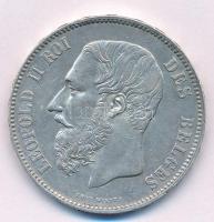 Belgium 1873. 5Fr Ag II. Lipót T:1- Belgium 1873. 5 Francs Ag Leopold II C:AU Krause KM#24
