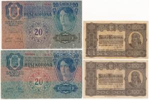 1902-1923. 8db-os korona bankjegy tétel T:III,III-