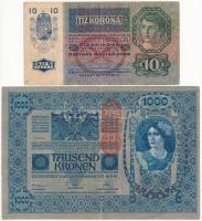 1902-1923. 8db-os korona bankjegy tétel T:III,III-