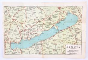 A Balaton térképe, kiadja: Stoits György térképész, szakadással, 29×42 cm