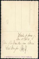 1940 Wehrmacht Fallschirmjäger/ejtőernyős katonájának portréfotója, vaskeresztekkel, jelvényekkel, 1...