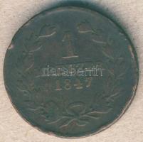 Német Államok/Baden 1847. 1Kr T:3