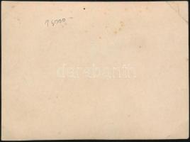 cca 1920-1940 Testőrség/koronaőrség a budavári királyi palota udvarán, fotó, 7x10 cm