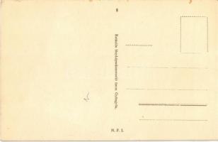 1933 Gödöllő, Cserkész Jamboree, amerikai cserkészcsapat zászlókkal / World Jamboree, American (US) ...