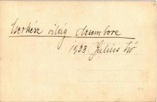 1933 Gödöllő, Cserkész Világ Jamboree, csoportkép a vasútállomáson / World Jamboree, scout and group...