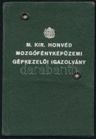1941 Tóth Jenő m. kir. honvéd ht. törzsőrmester m. kir. honvéd mozgófényképüzemi gépkezelői fényképe...