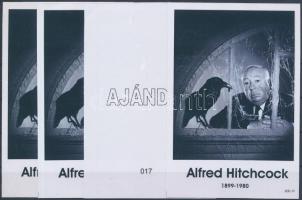 2009/42 Alfred Hitchcock 4 db-os emlékív garnitúra, azonos sorszámmal