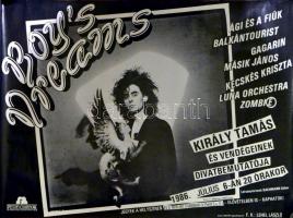 1986 Boys Dreams, Király Tamás és vendégeinek divatbemutatója, plakát, 66×94 cm