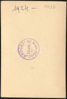 1924 Százados portréja, szalagsávokkal, "Nyugat Bp. Teréz krt. 38." bélyegzéssel a hátán, ...
