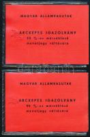 1984 A Magyar Államvasutak Budapesti Igazgatósága által kiállított 2 db fényképes igazolvány, sorszá...