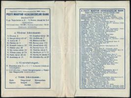 cca 1942-44 IBUSZ MÁV. hiv. menetjegyiroda négyoldalas tartó tasak papírból, hátoldalán Magyarország...