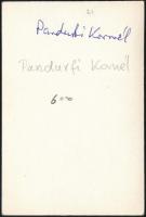 cca 1920-1940 Pandurfi Kornél lovassági alezredes fotója, kitüntetésekkel, 10x6 cm