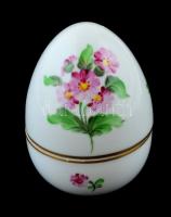 Herendi virág mintás tojás bonbonniere. Kézzel festett. jelzett, hibátlan. 11 cm