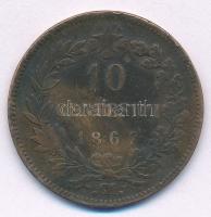Olaszország 1867OM 10c Br "II. Viktor Emánuel" OM verdejel előtt és után pont T:3
Italy 1...