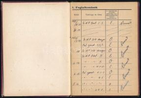 1953 MDP Pártfőiskola Levelező Tanfolyama által kiállított tanulmányi könyv