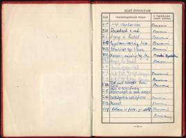 1958 MSZMP Esti Egyetem tanulmányi könyve és bizonyítványa