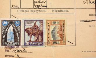 cca 1928-1948 Budapest, 6 db városi illetékbélyeges okmány