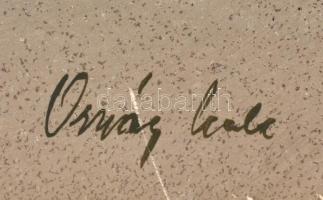 Ország jelzéssel: Absztrakt kompozíció. Monotípia, papír, sérült a sarkainál , 43x30