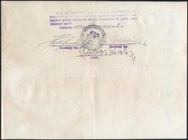 1942 Bp., Bolgár háborús emlékérem okiratának hitelesített fotokópiája